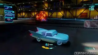 Cars 2: The Video Game | Flo - Oil Rig Run! | WhitePotatoYT!