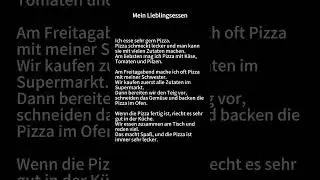German Reading Practice #3 | Mein Lieblingsessen A1-A2 #deutsch #germanlearning #german #shorts