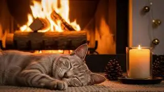 Deep Rest Cat Music 432Hz 🐈 Cozy Hearth Vibration For Natural Sleep Therapy