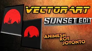 Vector ART - for Sunset Wallpaper| Sunrise Edit tutorial on mobile _ pixelab| Wallpaper Edit