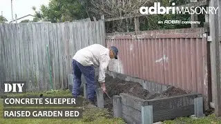 How to DIY Build a Concrete Sleeper Raised Garden Bed