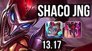 SHACO vs HECARIM (JNG) | 4.6M mastery, 10/1/9, 1400+ games, Legendary | EUW Master | 13.17