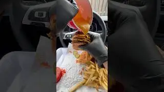 Wendy&rsquo;s extra cheesy dave&rsquo;s triple 🍔🧑🏻&zwj;🦰🧀#asmr #food #mukbang