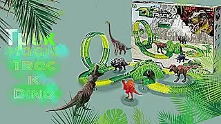 Трек Magic Track Dino 154 деталей, светящиеся машинка Код: 80023