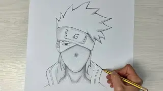 Easy Anime Drawing || How to Draw Kakashi Hatake || Naruto Drawing Tutorial for beginners