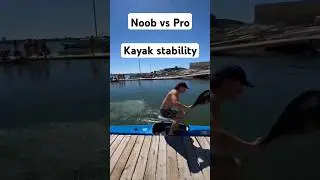 Diff&eacute;rence de stabilit&eacute; folle entre un expert et un non kayakiste 🤯 #kayak #stability