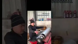 rolling into a cylinder  #steel #welding