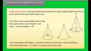 Surface Area of a Right Circular Cone