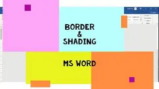 MS Word | Border & Shading