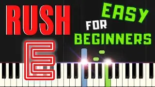 RUSH E | Easy Piano Tutorial for Beginners I Sheet Music PDF I SLOW