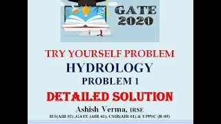 GATE2020|HYDROLOGY|Try Yourself Problem 1||Detailed Solution |IESGATEWiz|Boost GATE Preparation