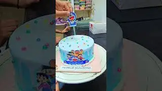 Doraemon Cartoon Cake 🎂💙 | Cute Cake Design | #Shorts