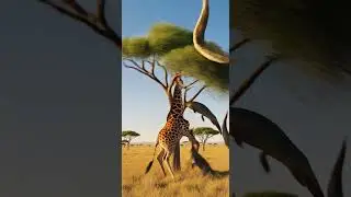 Will the giraffe&rsquo;s kick tilt the tree&hellip; or the predator laugh it off? 🦒💥🦁❓#giraffe #predator