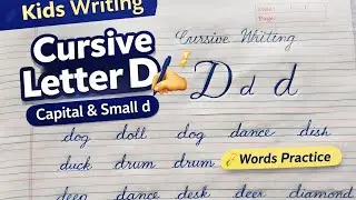 Cursive Writing Letter d |Capital & Small d | Handwriting Practice for Beginners