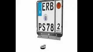 Wechselkennzeichen Halter f&uuml;r Motorr&auml;der 2-zeilig