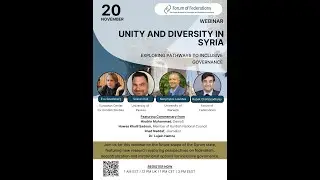 Unity and Diversity In Syria   Exploring Pathways to Inclusive Governance - November 2025