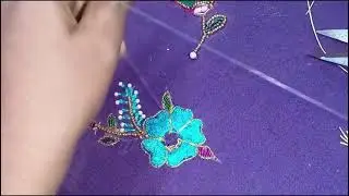 ஆரி -#(part-7) FLOWER 🌺 லோடிங்#ZARDOSI& SILK THREAD stitches#tips#viral #trendy#thiyafashionhouse