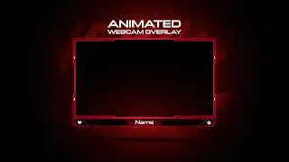 Animated Red Webcam Overlay Template For Streamers