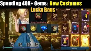 Darkness Rises Spending 40K+ Gems on New Costumes & Lucky Gems Bags!