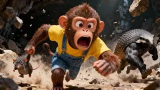 Terrifying Escape! Run, NaNa &mdash; The Cave Is Collapsing!!! Little Monkey Stories