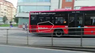Bilbobus man volvo B7L hispano habit N 1111 en l&iacute;nea 18