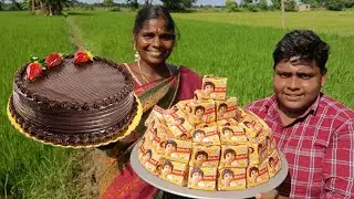 VILLAGE FOOD SAFARI சுப்புவுடன் Parle-G biscuit cake செய்து சாப்பிடலாம்/ Parle-G biscuit cake