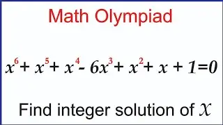 Math Olympiad  | Palindrome Polynomial  | Sextic Equation  |