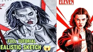 Eleven Full Sketch Tutorial 😱 Stranger Things S5 #drawing  #strangerthings  @Raviyt2.0arts #art