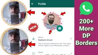 How to add borders on whatsapp profile picture