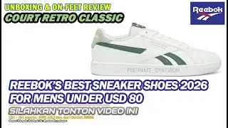 REEBOK COURT RETRO CLASSIC LEATHER CASUAL SNEAKERS SHOES 100% ORIGINAL ASLI - WHITE 100208921