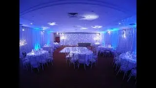 Marriott Portsmouth Christmas 2018 Time Lapse Setup - Room Drape, Chairs, Uplighting, Starcloth etc