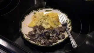 Instant Pot Beef Tips in Mushroom and Onion Cream Sauce