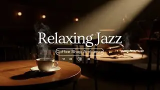 Cozy Coffee Shop Ambience with Christmas Jazz Music 🎄 Jazz Relaxing Music & Crackling Fireplace