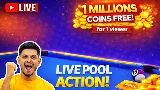 FREE 1 Million COINS 🫨🎁 | For top fan🥰 | 8 Ball Pool