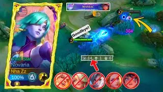 MANIAC!! NOVARIA INTENSE MATCH NEW BUILD & EMBLEM 1 HIT DAMAGE 2025 | MOBILE LEGENDS