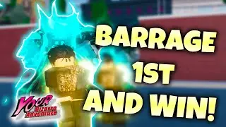 [YBA] How to BARRAGE FIRST and WIN in HIGH RANKED...