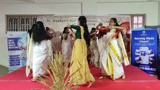 Onam celebration thiruvathira  kali dance 