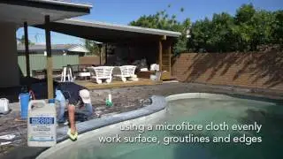 Sealing Pool Coping Wet Surface Application before Concrete Pour