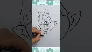 How To Draw Branch From Trolls Learn to Draw step by step #shorts #art #drawing #cute