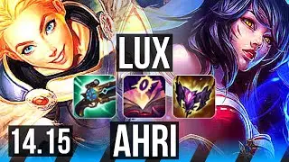 LUX vs AHRI (MID) | Rank 5 Lux, 13/3/13, Legendary | BR Challenger | 14.15