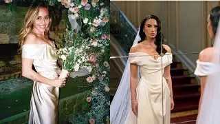 Demi Lovato&rsquo;s Wedding Dress Has a Surprising Connection to Miley Cyrus