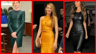 100+ Outstandingly Designed Black | Brown | Maroon Pure Leather Wet Look Bodycon Dress 2020