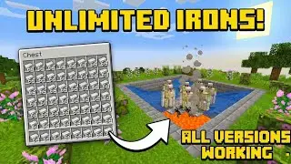 Easiest Iron Farm Minecraft Pocket / Bedrock All Version 🔥 || how to make iron farm in Minecraft 