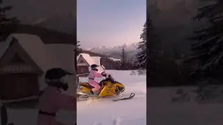 Snowmobiles rental Zakopane - sunset tour #snow #winter