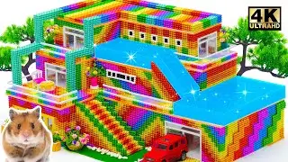 ASMR DIY How To Build Beautiful Villa House Has Slime Pool For My Hamster From LEGO
