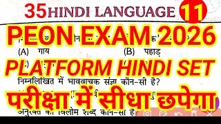 Bihar Civil Court Peon Exam 2026 | Platform Hindi Mock Test | Court Peon Hindi |peon previous hindi 