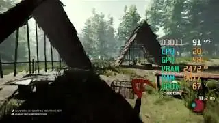 GeForce GTX 1660 -- AMD Ryzen 5 2600 -- The Forest FPS Test