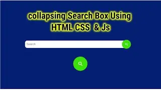 Awesome CSS Search Box Using Only HTML & CSS  | Collapsing Search Box With Source Code (2020)