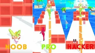 Noob vs Pro vs Hacker - Dancing Race All Levels Gameplay