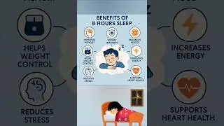 8 HOURS 😴💤 let's know the benefits of 8 hours sleep #sleep #8hours #sleepbenefits #shortfeed
